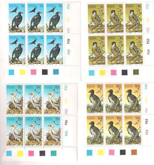 SWA 1975 BIRDS OF PREY CONTROL BLKS. UMM . SACC 279-82. CV R192