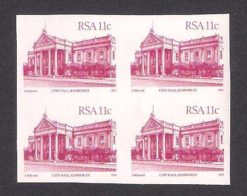 RSA. 1984 11 c ADDITIONAL VALUE TO THE DEF ISSUE. (IMPERF BLK OF 4) UMM. GOOD VALUE