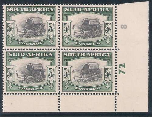 UNION. HYP & SCREENED PICT CNT BLK.SACC 121a. CV R2700. U/M/MINT. SOME PERFS SPLIT RH MARGIN.