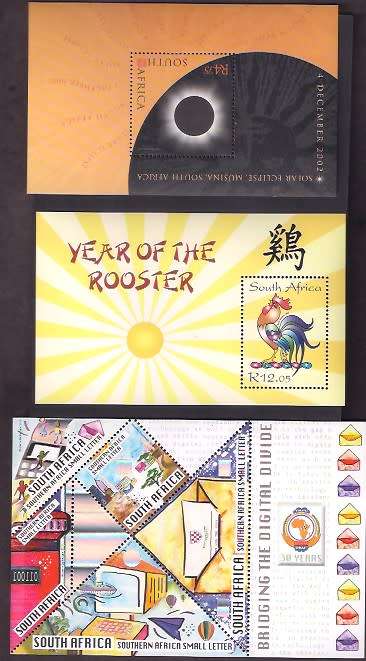 SOUTH AFRICA. SELECTION OF MINI SHEETS.U/M/MINT. (4 SCANS). GOOD FACE & CV VALUE.