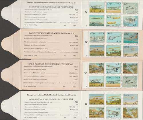 SOUTH AFRICA. (X8) EASIPOST AVIATION BOOKLETS AS PER SCANS. GOOD VALUE.