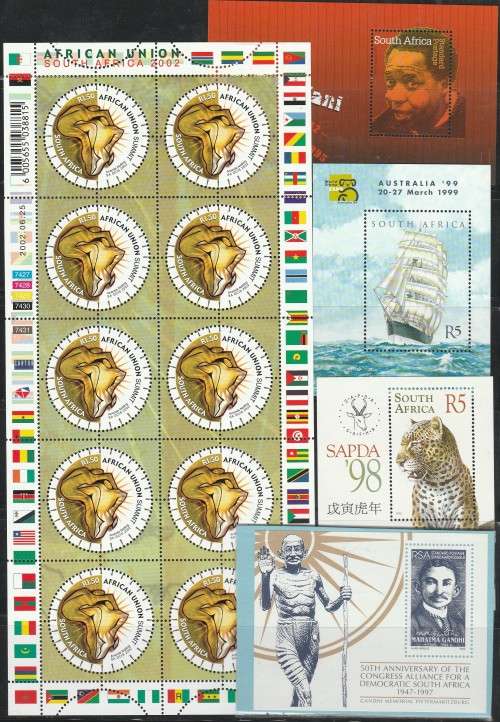 RSA SELECTION OF MINI SHEETS. ALL UMM. AS PER (X10) SCANS. ODD CTO. GOOD VALUE LOT.