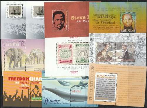 RSA SELECTION OF MINI SHEETS. ALL UMM. AS PER (X10) SCANS. ODD CTO. GOOD VALUE LOT.