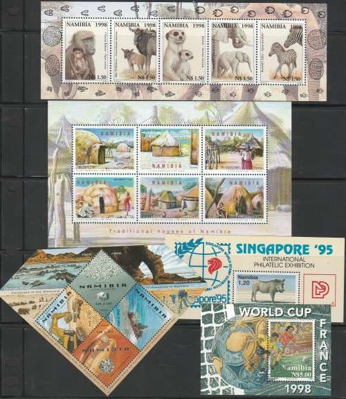 NAMIBIA SELECTION OF UMM AND CTO MINI SHEETS. AS PER SCANS. GOOD VALUE.