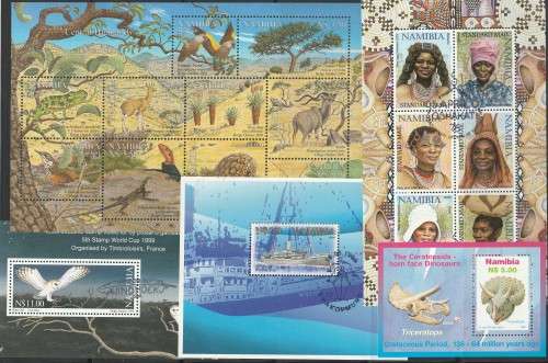 NAMIBIA SELECTION OF UMM AND CTO MINI SHEETS. AS PER SCANS. GOOD VALUE.