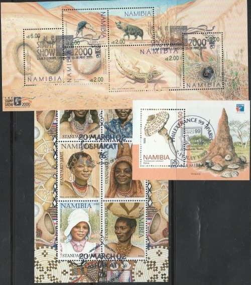 NAMIBIA SELECTION OF UMM AND CTO MINI SHEETS. AS PER SCANS. GOOD VALUE.