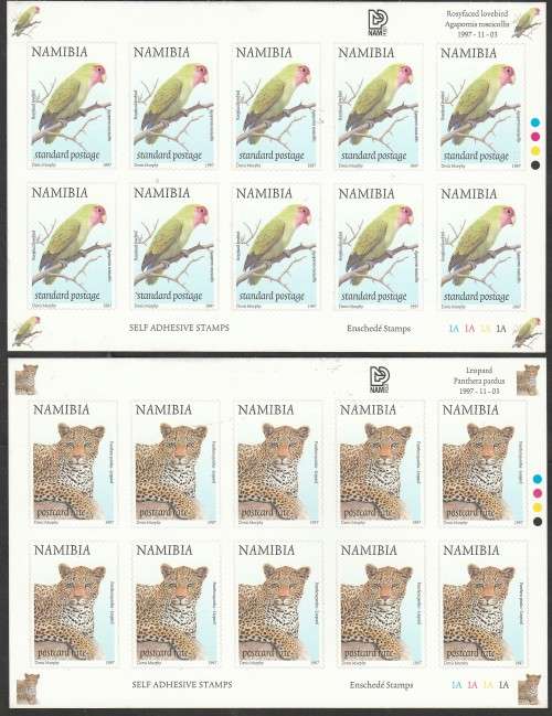 NAMIBIA SELECTION OF MINI SHEETS, CONTROLS. DUPLICATED. AS LISTED BELOW. GOOD VALUE LOT.