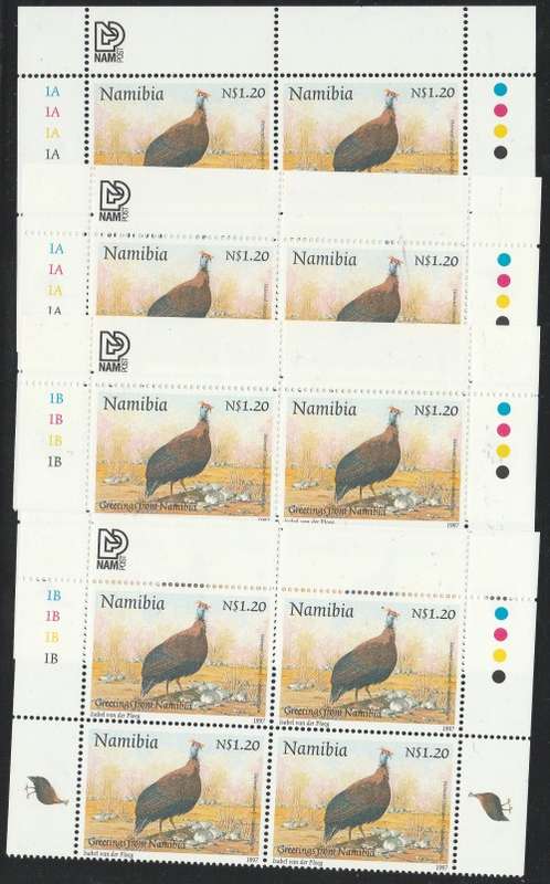 NAMIBIA SELECTION OF MINI SHEETS, CONTROLS. DUPLICATED. AS LISTED BELOW. GOOD VALUE LOT.