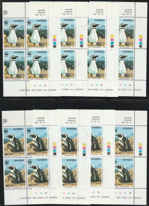 NAMIBIA SELECTION OF MINI SHEETS, CONTROLS. DUPLICATED. AS LISTED BELOW. GOOD VALUE LOT.