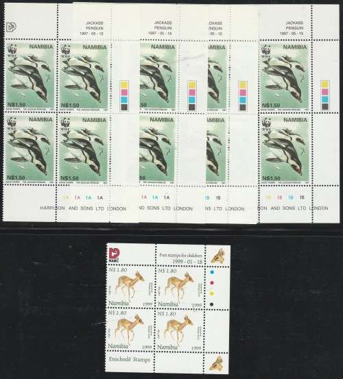 NAMIBIA SELECTION OF MINI SHEETS, CONTROLS. DUPLICATED. AS LISTED BELOW. GOOD VALUE LOT.
