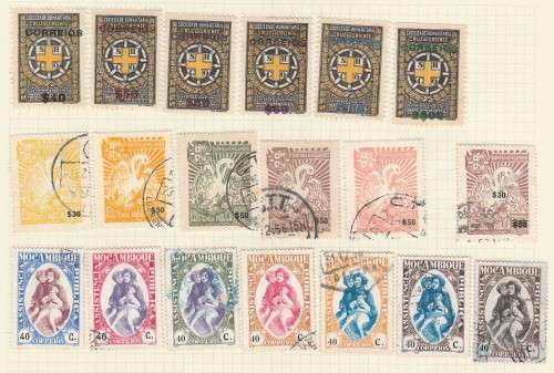 MOZAMBIQUE MINT AND USED LOT MOUNTED ON PAGES. AS PER SCAN. GOOD VALUE LOT.