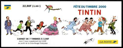 FRANCE 2000 TINTIN AND SNOWY COMPLETE BOOKLET. AS PER SCANS. AWESOME ITEM.