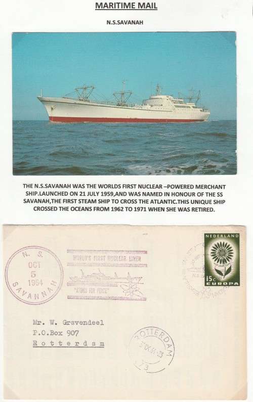 NUCLEAR MARITIME MAIL FROM N.S SAVANNAH. PLEASE READ DESCRIPTION BELOW. LOVELY ITEM.