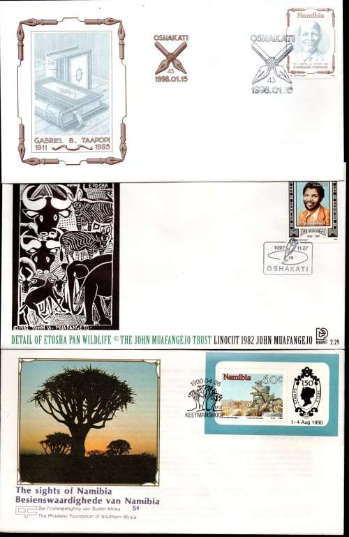 NAMIBIA CLEARANCE LOT OF (X41) FDCs. AS PER SCANS. GOOD VALUE LOT.