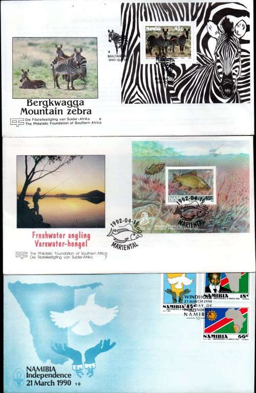 NAMIBIA CLEARANCE LOT OF (X41) FDCs. AS PER SCANS. GOOD VALUE LOT.