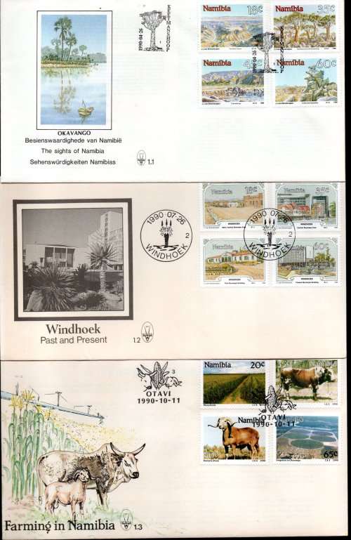 NAMIBIA CLEARANCE LOT OF (X41) FDCs. AS PER SCANS. GOOD VALUE LOT.
