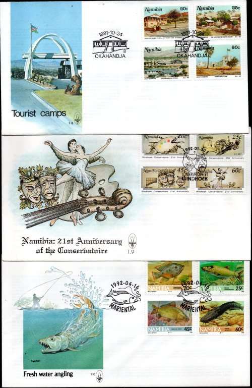 NAMIBIA CLEARANCE LOT OF (X41) FDCs. AS PER SCANS. GOOD VALUE LOT.