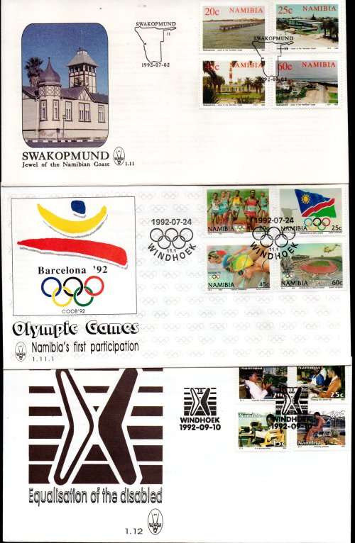 NAMIBIA CLEARANCE LOT OF (X41) FDCs. AS PER SCANS. GOOD VALUE LOT.