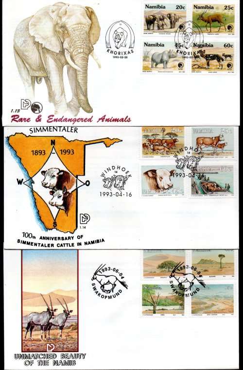 NAMIBIA CLEARANCE LOT OF (X41) FDCs. AS PER SCANS. GOOD VALUE LOT.