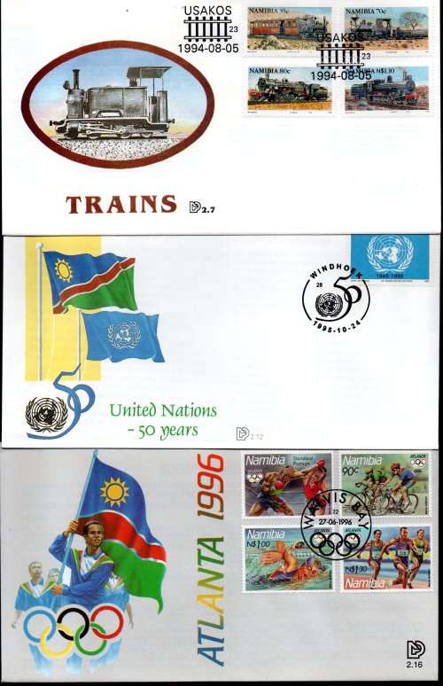 NAMIBIA CLEARANCE LOT OF (X41) FDCs. AS PER SCANS. GOOD VALUE LOT.
