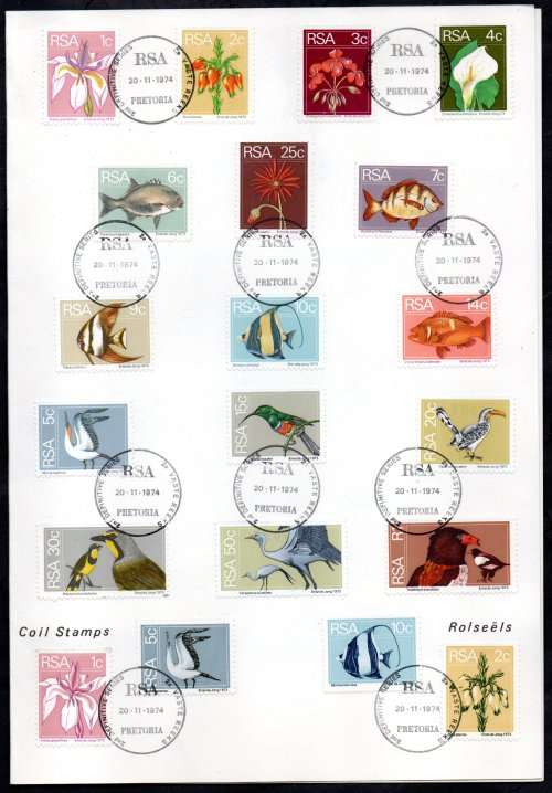RSA 1974 2ND DEF FOLDERS (X1) `CANCELLED DAY BEFORE ISSUE (19/11)` + (X1) NORMAL (20/11). NICE ITEMS