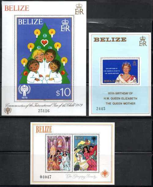 BELIZE SELECTION OF MINT MINI SHEETS. AS PER SCANS. LOVELY ITEMS.