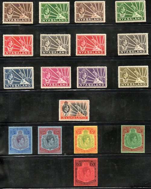 NYASALAND 1938-44 UMM SET OF (X18). SG130/43. AS PER SCANS. GREAT SET. CV GBP 200+.