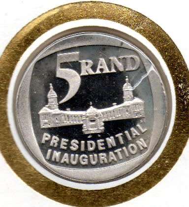 RSA 1994 PRES ELECTION COIN FDC 6.3c + MANDELA FDC 6.3b. AS LISTED. GOOD VALUE LOT!