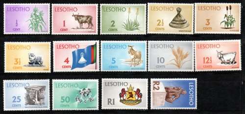 LESOTHO 1971 UMM SET OF (X14). SG191/203. AS PER SCANS. LOVELY SET. GOOD VALUE.