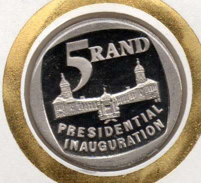 RSA 1994 PRES ELECTION COIN FDC 6.3c + MANDELA FDC 6.3b. AS LISTED. GOOD VALUE LOT!