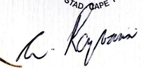 RSA 1984 NEW CONSITUTION MUTIPLE SIGNED/RUBBER STAMPED ON BACK FDC `BOTHA, RAJBANSI, HENDRICKSE`.