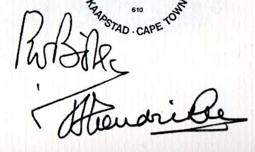 RSA 1984 NEW CONSITUTION MUTIPLE SIGNED/RUBBER STAMPED ON BACK FDC `BOTHA, RAJBANSI, HENDRICKSE`.