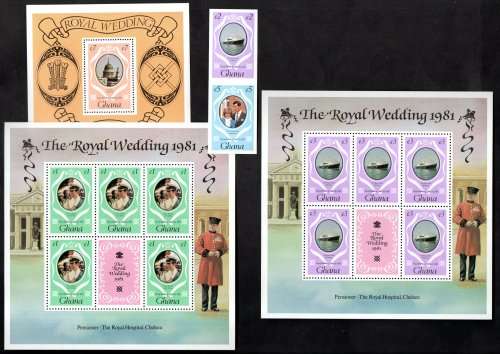COMMONWEALTH ROYALTY BULK LOT (SHEETS etc) + STANLEY GIBBONS ROYAL WEDDING EMPTY ALBUM. X100 PAGES