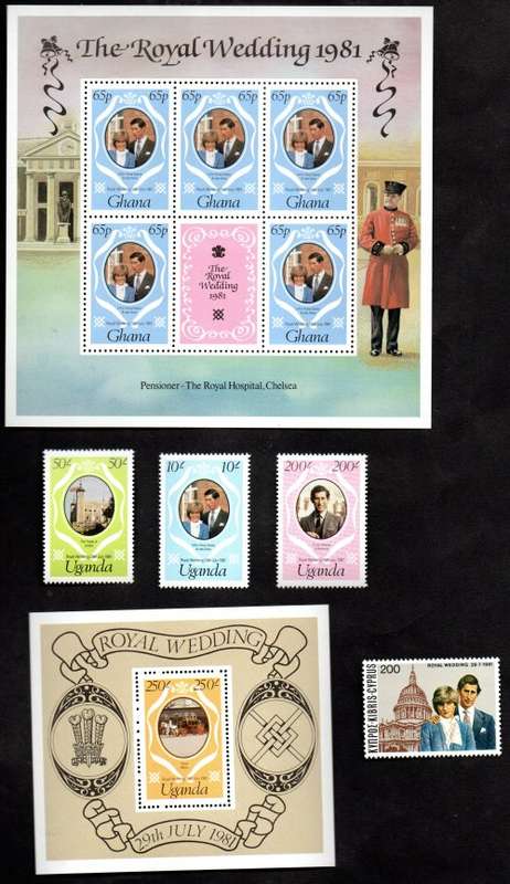 COMMONWEALTH ROYALTY BULK LOT (SHEETS etc) + STANLEY GIBBONS ROYAL WEDDING EMPTY ALBUM. X100 PAGES