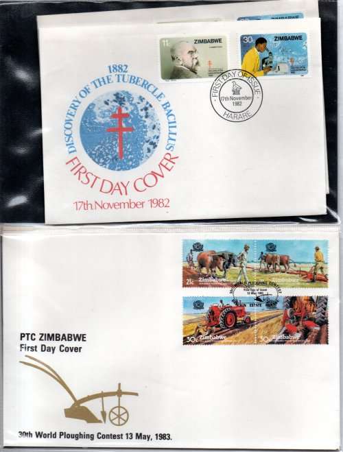 IDEAL RING BINDER WITH ZIMBABWE FDCs (MANY DUPLICATED) ETC. AS PER (X30) SCANS. NB: PLEASE READ!