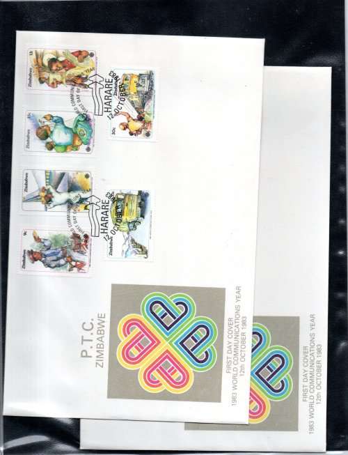 IDEAL RING BINDER WITH ZIMBABWE FDCs (MANY DUPLICATED) ETC. AS PER (X30) SCANS. NB: PLEASE READ!