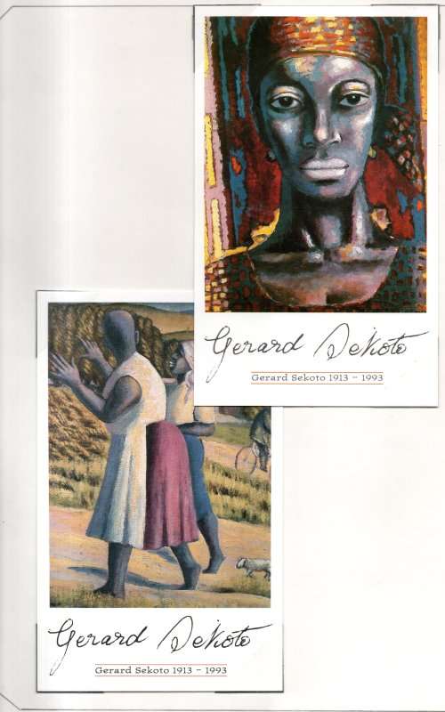 RSA 1996 GERARD SEKOTO LOT. FDC, MEDIA RELEASE, SHEETLETS, POSTCARDS ETC. AS PER (X4) SCANS. LOVELY.