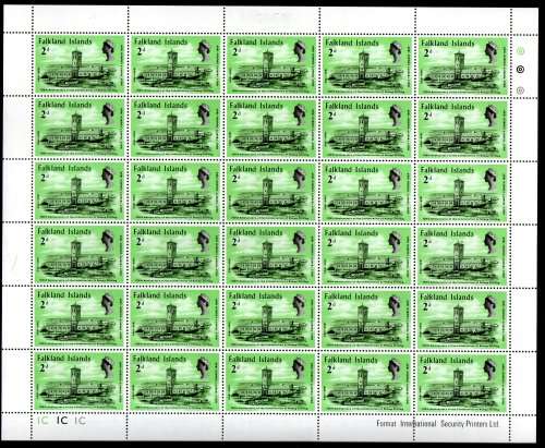 FALKLAND ISLANDS 1969 BISHOP STIRLING (X3) SHEETS OF (X25)+PART SHEET OF (X20) ie 20 SETS. CV GBP30+