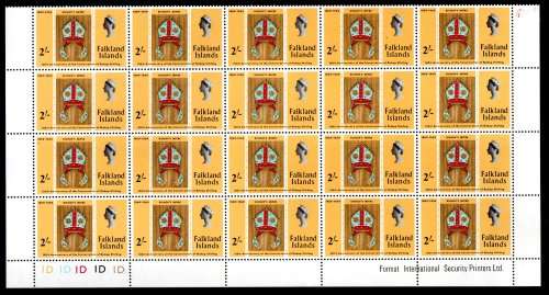 FALKLAND ISLANDS 1969 BISHOP STIRLING (X3) SHEETS OF (X25)+PART SHEET OF (X20) ie 20 SETS. CV GBP30+