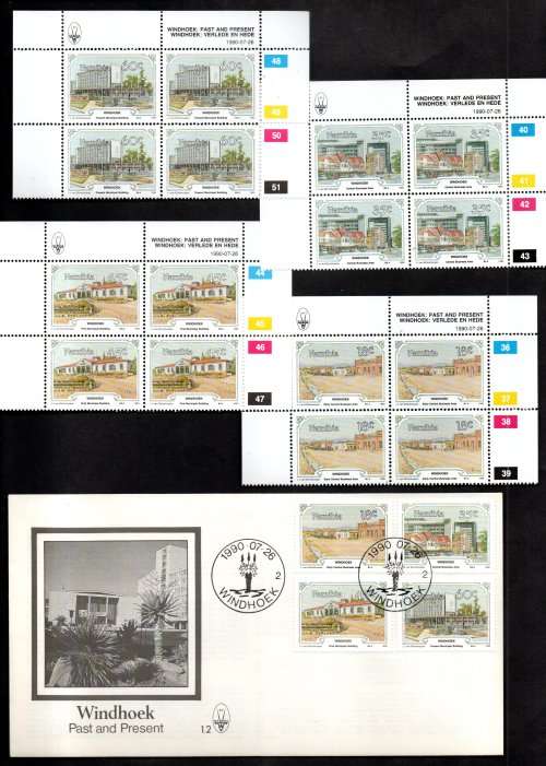 NAMIBIA CLEARANCE LOT OF FDCs + RELATED CONTROLS, PAIRS ETC. AS PER (X28) SCANS. GOOD VALUE.