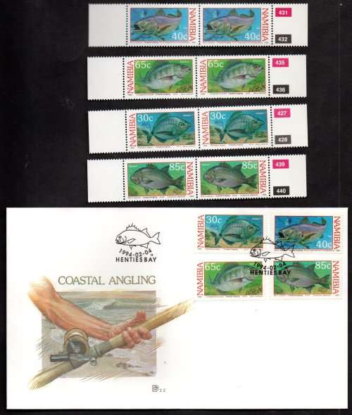 NAMIBIA CLEARANCE LOT OF FDCs + RELATED CONTROLS, PAIRS ETC. AS PER (X28) SCANS. GOOD VALUE.