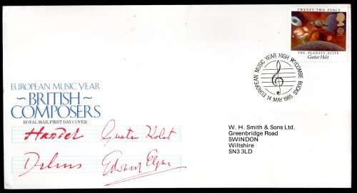 GB 1985 SET OF (X4) BRITISH COMPOSERS FIRST DAY COVERS. ALL ADDRESSED. AS PER SCANS. GREAT ITEMS.