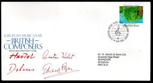GB 1985 SET OF (X4) BRITISH COMPOSERS FIRST DAY COVERS. ALL ADDRESSED. AS PER SCANS. GREAT ITEMS.