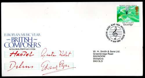 GB 1985 SET OF (X4) BRITISH COMPOSERS FIRST DAY COVERS. ALL ADDRESSED. AS PER SCANS. GREAT ITEMS.