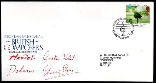 GB 1985 SET OF (X4) BRITISH COMPOSERS FIRST DAY COVERS. ALL ADDRESSED. AS PER SCANS. GREAT ITEMS.