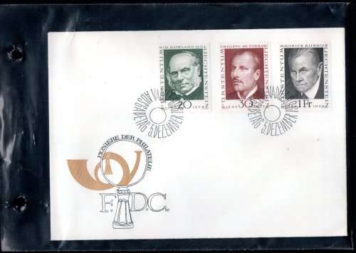 SMALL RING ALBUM WITH (X50+) LICHTENSTEIN FDCs ETC. NOT ALL SCANNED. GREAT ITEM. NB: PLEASE READ!!!