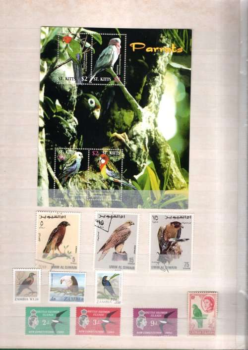 LIGHTHOUSE ALBUM 2ND HAND WITH WORLD BIRD STAMPS (MINT, USED ETC). AS PER (X22) SCANS. NB: PLS READ!