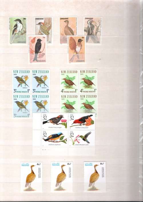 LIGHTHOUSE ALBUM 2ND HAND WITH WORLD BIRD STAMPS (MINT, USED ETC). AS PER (X22) SCANS. NB: PLS READ!