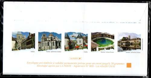 FRANCE SET OF (X5) ILLUSTRATED READY-TO-POST ENVELOPES STILL IN PLASTIC. POST OFFICE FRESH. NICE LOT