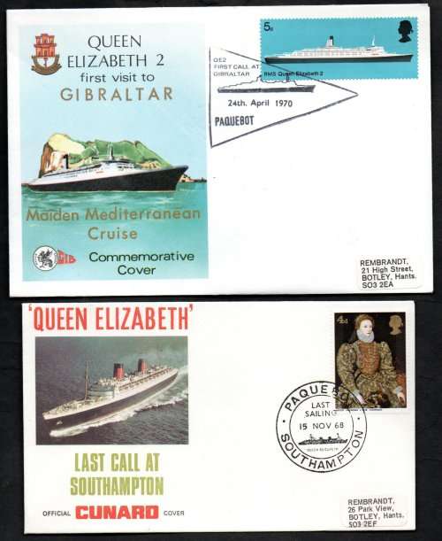 WORLD SELECTION OF (X9) PAQUEBOT `POSTED AT SEA` COVERS. AS PER SCANS. NICE LOT.